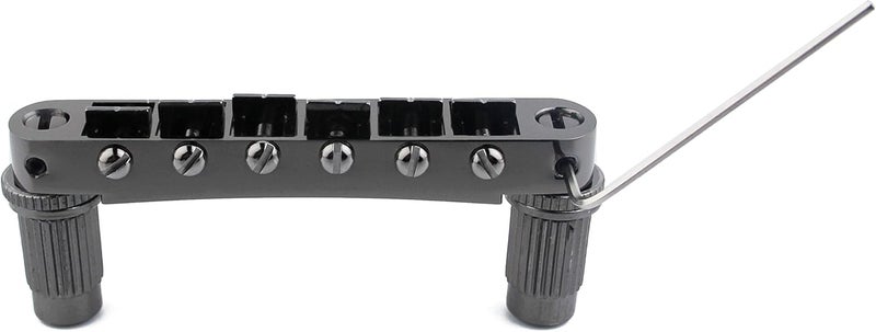 guyker Guitar Saddle Bridge - Tune-O-Matic Bridges with Studs Replacement for LP EPI 6 String Electric Guitar (GM003, Brown) - Image 2